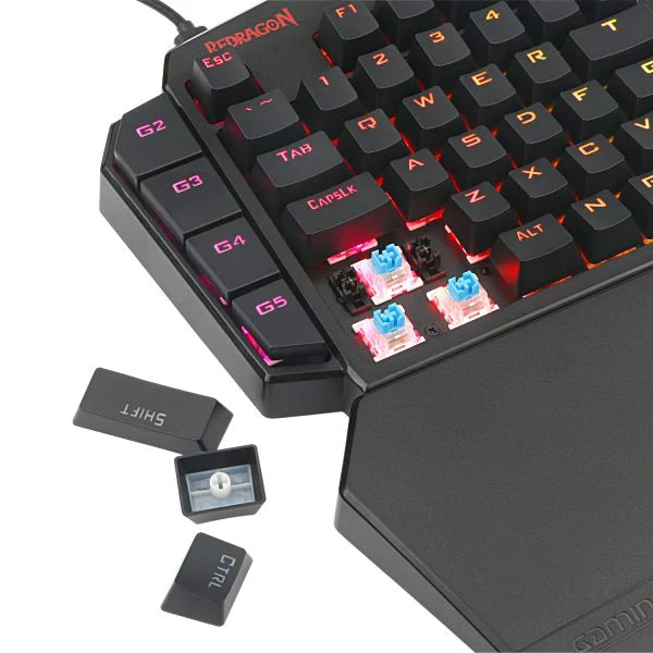 Redragon K585-KS DITI ELITE One-Handed RGB Mechanical Gaming Keyboard - PakByte