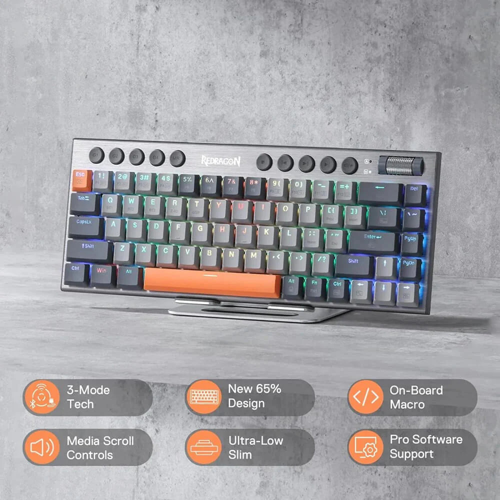 Redragon K609 HORUS PRO 65% Wireless RGB Mechanical Keyboard - PakByte