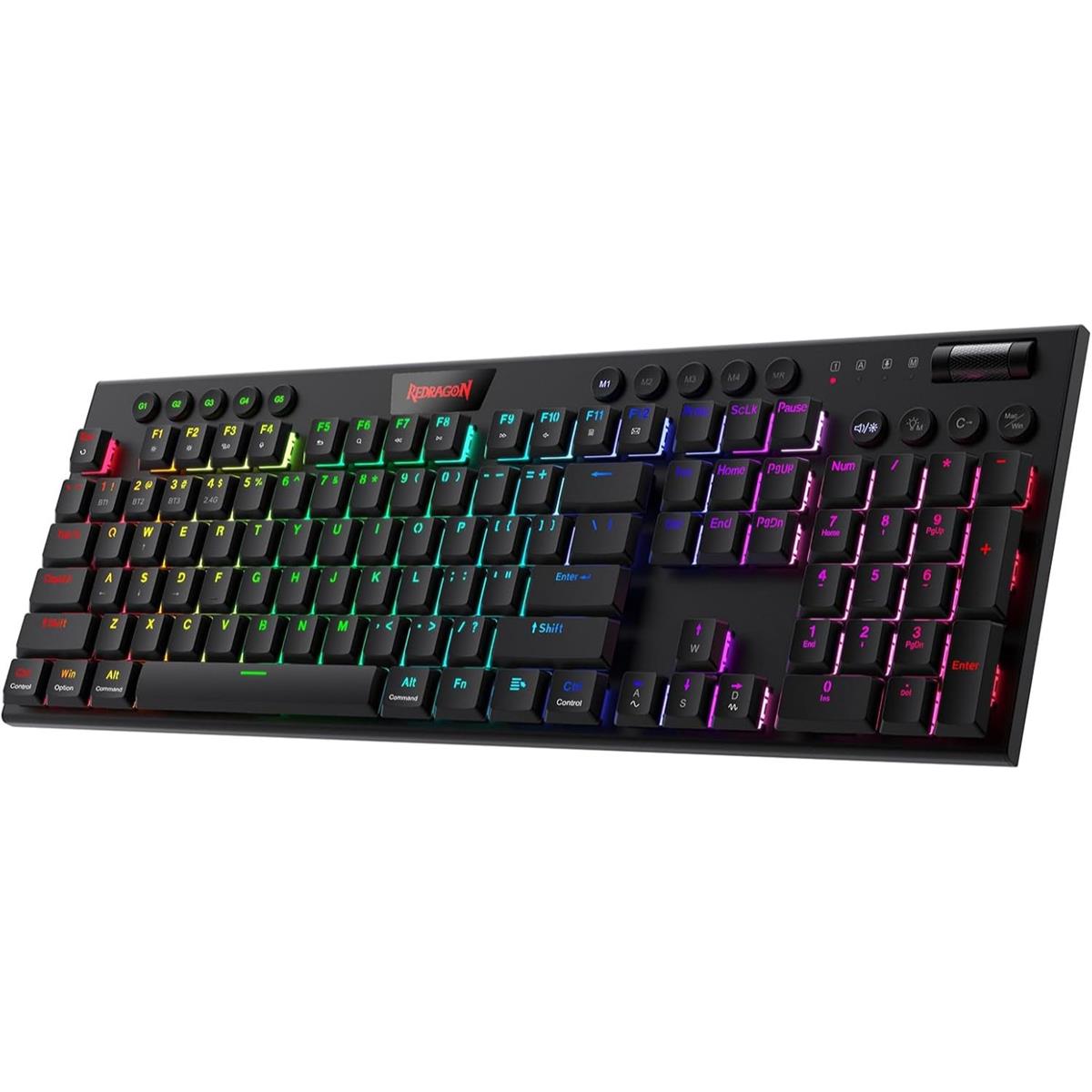 Redragon K618 Horus Pro 3-Mode Wireless RGB Mechanical Keyboard - PakByte Computers