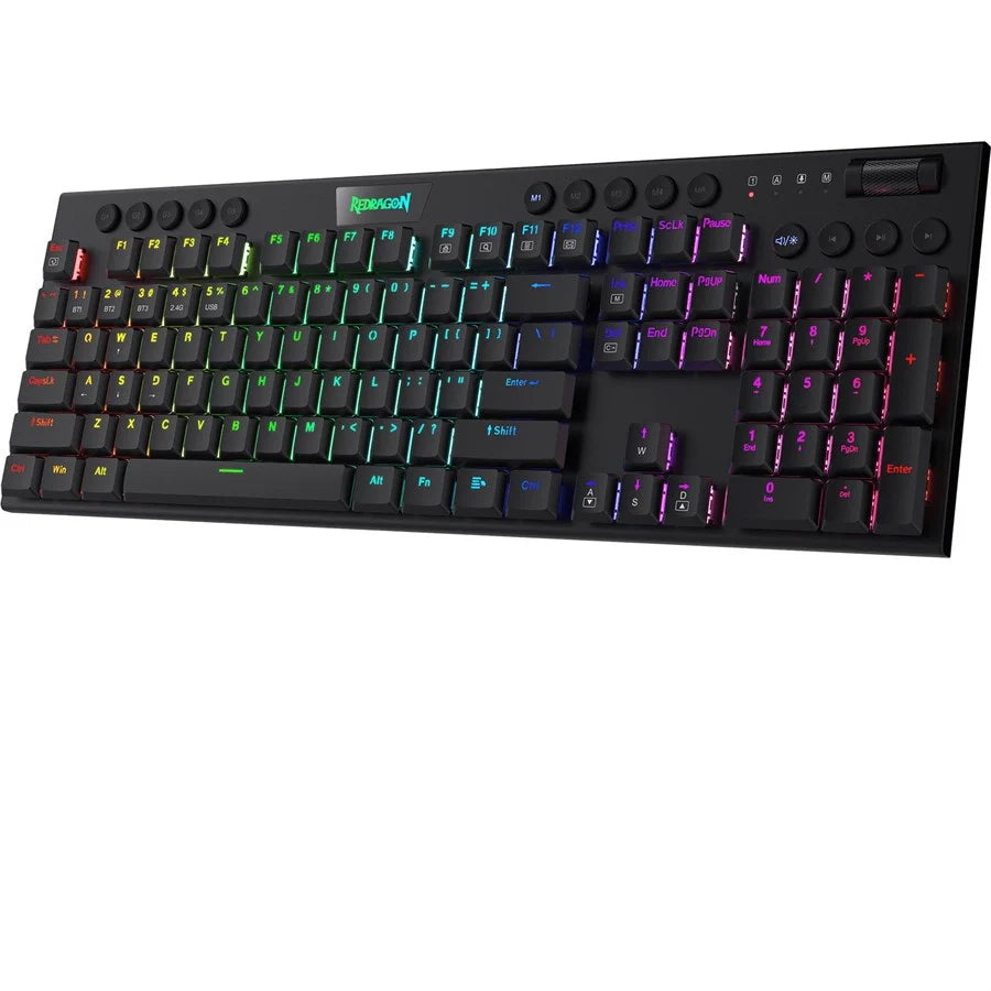 Redragon K618 Horus Wireless RGB Mechanical Keyboard (Black) - PakByte