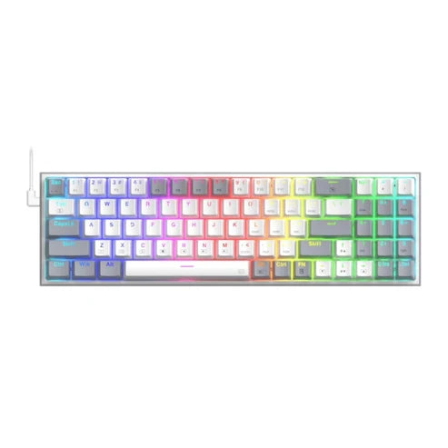 Redragon K628WG POLLUX Wired Mechanical Keyboard - White/Grey