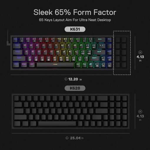 Redragon K631 CASTOR PRO 65% Wireless RGB Gaming Keyboard - PakByte