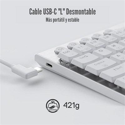 Redragon K632 60% Wired RGB Mechanical Keyboard - White - PakByte Computers
