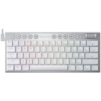 Redragon K632 60% Wired RGB Mechanical Keyboard - White - PakByte Computers