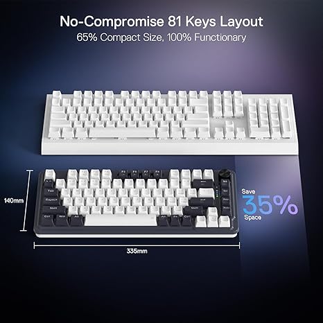 Redragon K673 Ucal Pro Anime 75% 81 Keys Wireless Gasket RGB Gaming Keyboard - PakByte Computers