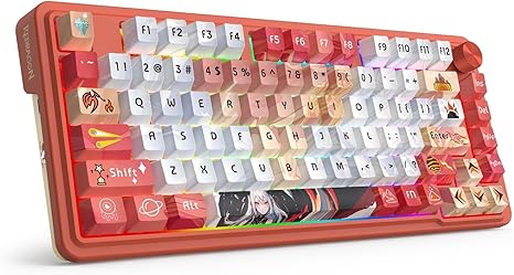 Redragon K673 Ucal Pro Anime 75% 81 Keys Wireless Gasket RGB Gaming Keyboard - PakByte Computers