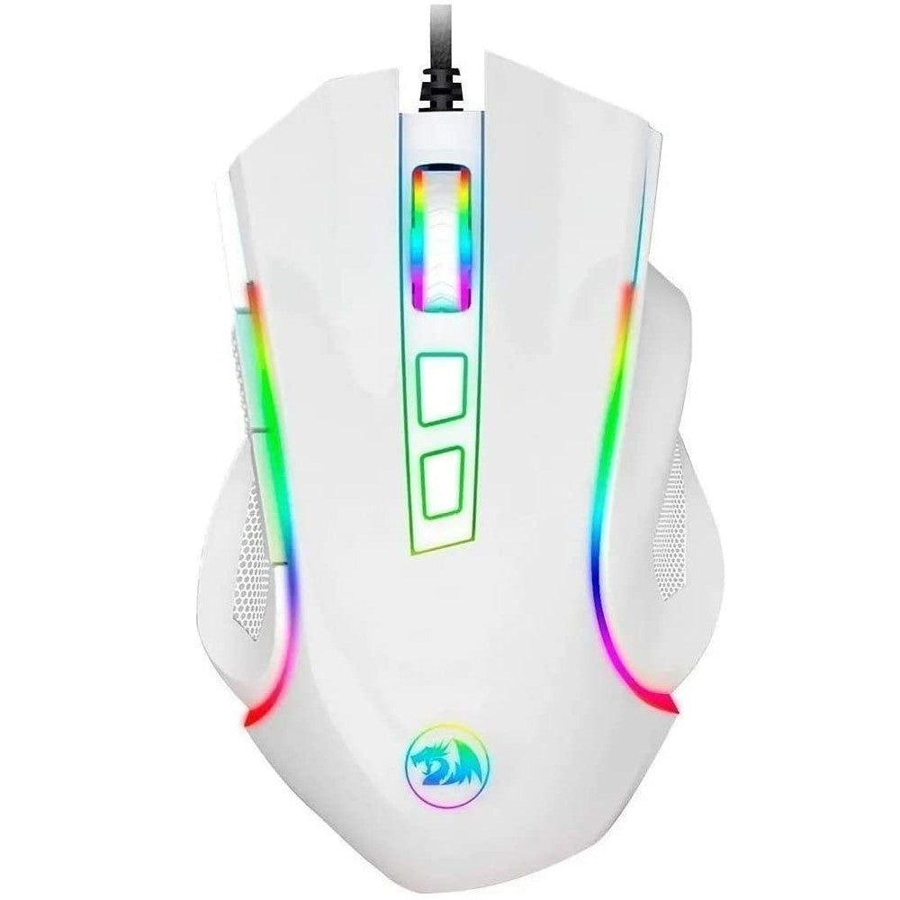 Redragon M607W GRIFFIN RGB 7200 DPI Gaming Mouse (White) - PakByte