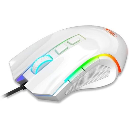 Redragon M607W GRIFFIN RGB 7200 DPI Gaming Mouse (White) - PakByte