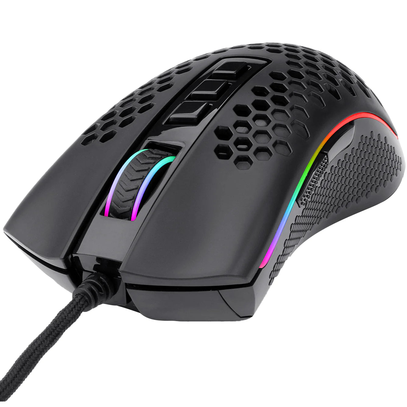 Redragon M808 STORM LUNAR Lightweight RGB Gaming Mouse - Black - PakByte Computers