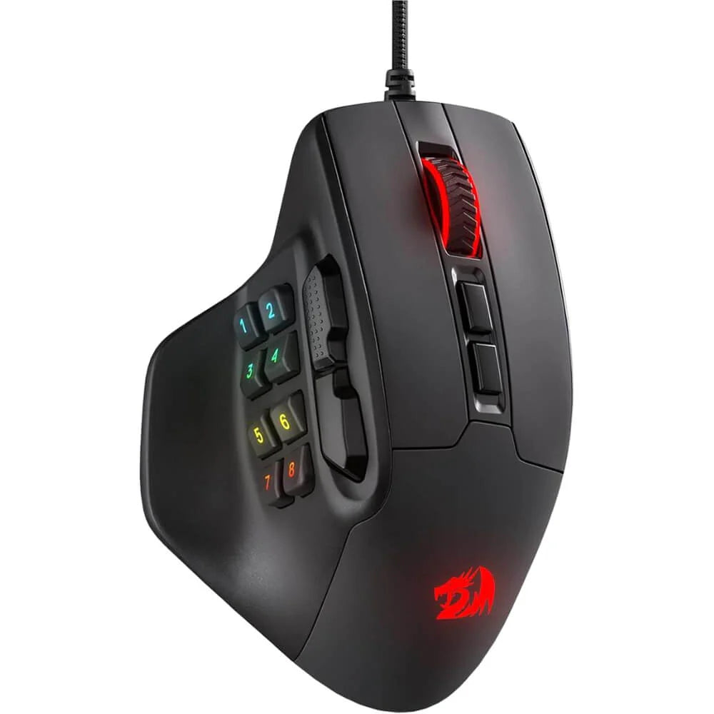 Redragon M811 AATROX MMO Wired RGB Gaming Mouse (Black) - PakByte