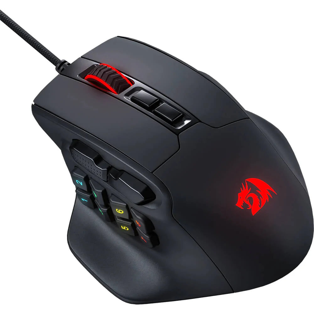 Redragon M811 AATROX MMO Wired RGB Gaming Mouse (Black) - PakByte