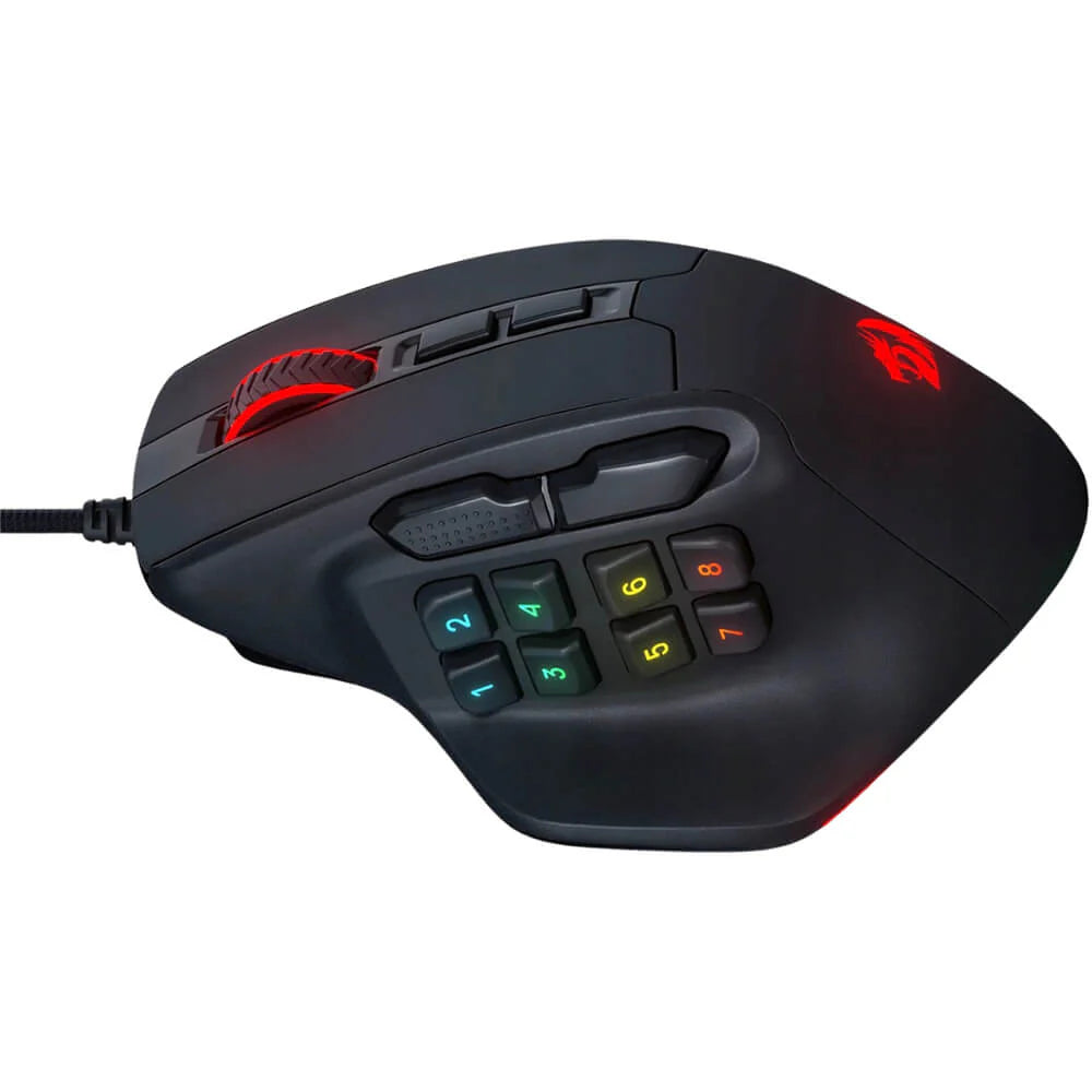 Redragon M811 AATROX MMO Wired RGB Gaming Mouse (Black) - PakByte