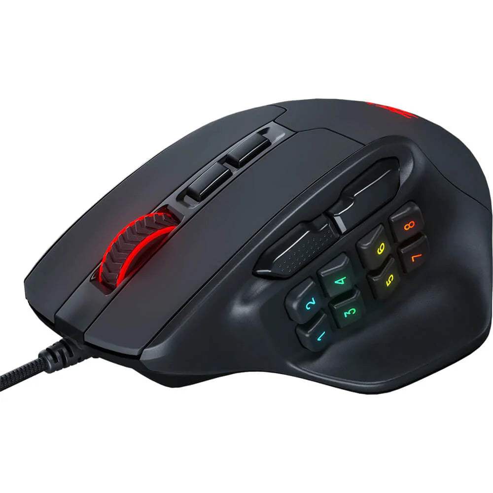 Redragon M811 AATROX MMO Wired RGB Gaming Mouse (Black) - PakByte