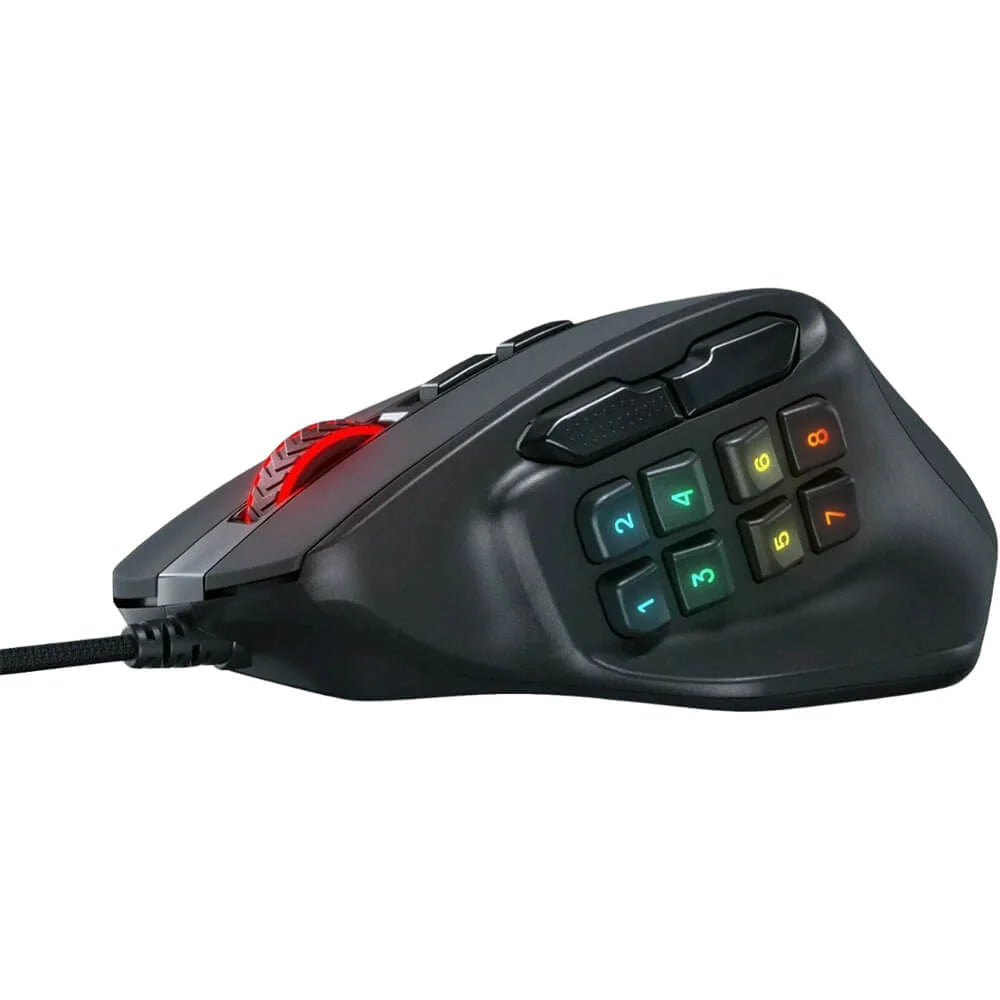 Redragon M811 AATROX MMO Wired RGB Gaming Mouse (Black) - PakByte