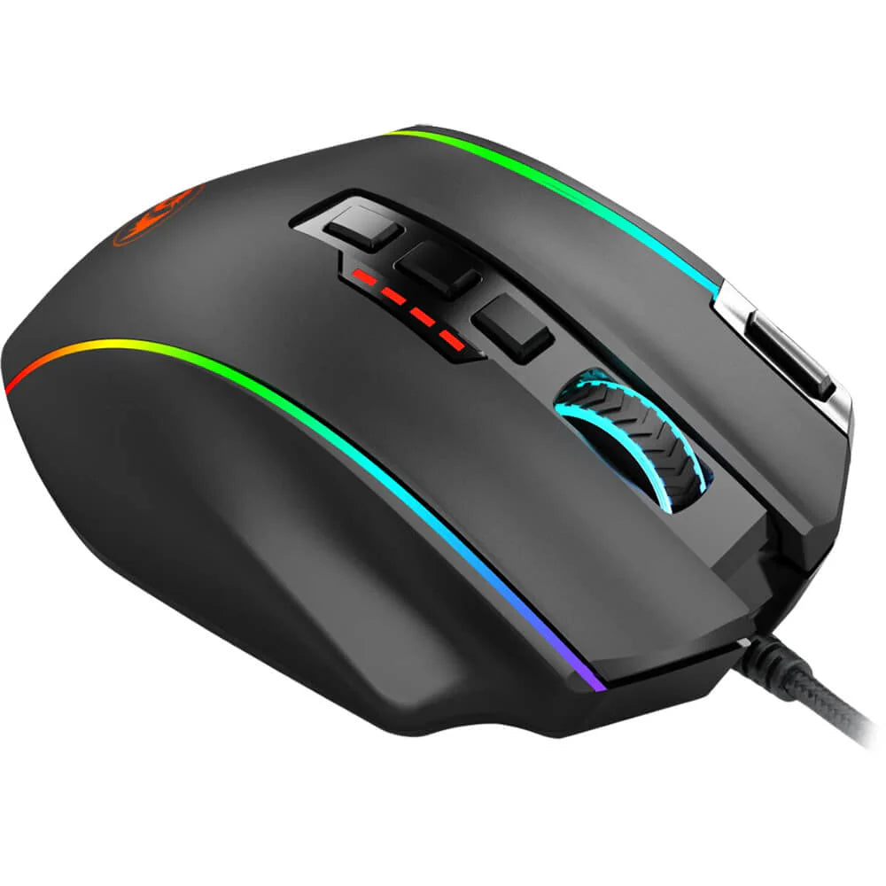 Redragon M901-K-2 PERDITION 4 Wired Gaming Mouse (Black) - PakByte