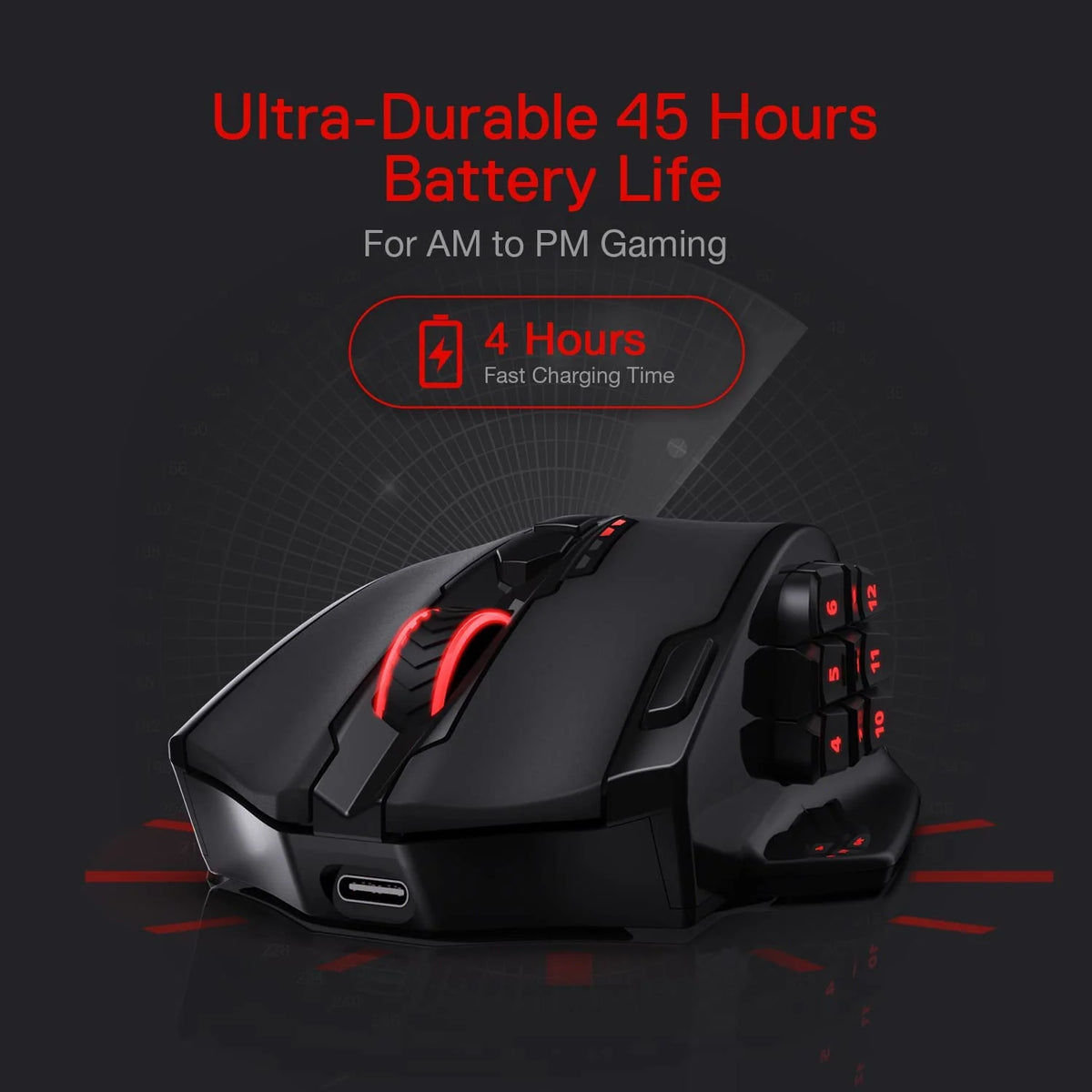 Redragon M913 Impact Elite Wireless Gaming Mouse (Black) - PakByte