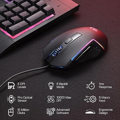 Redragon S151B Gaming Keyboard & Mouse Combo - PakByte Computers