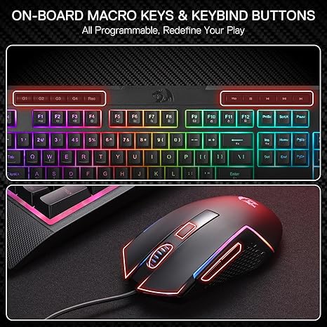 Redragon S151B Gaming Keyboard & Mouse Combo - PakByte Computers