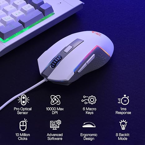 Redragon S151W Gaming Keyboard & Mouse Combo - PakByte Computers