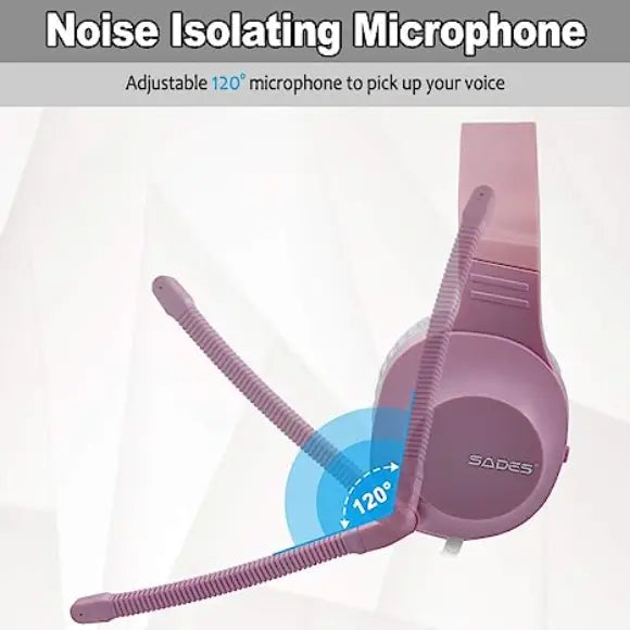 SADES Spirits SA-721 Stereo Gaming Headset - Pink - PakByte Computers