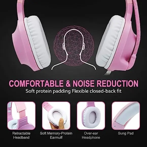 SADES Spirits SA-721 Stereo Gaming Headset - Pink - PakByte Computers