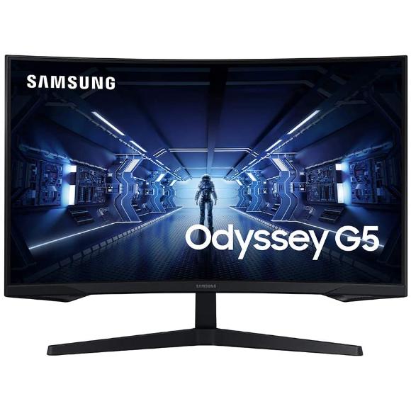 SAMSUNG 32-Inch 144Hz Odyssey G5 Gaming Monitor with 1000R Curved Screen, 1ms, FreeSync Premium, QHD (LC32G55TQWNXZA), Black - PakByte Computers