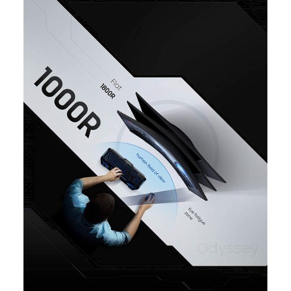 SAMSUNG 32-Inch 144Hz Odyssey G5 Gaming Monitor with 1000R Curved Screen, 1ms, FreeSync Premium, QHD (LC32G55TQWNXZA), Black - PakByte Computers