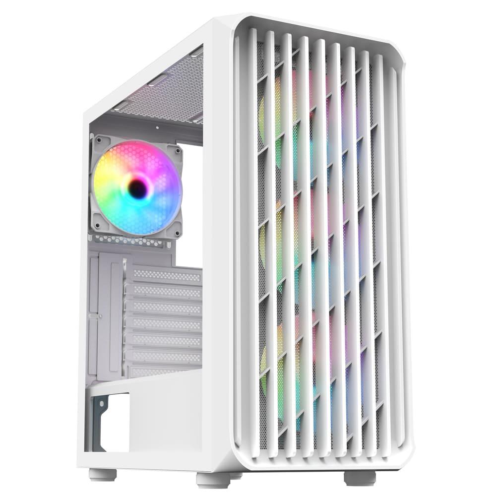 Sama 205A ATX 4x ARGB Fans Pre-Installed- White - PakByte