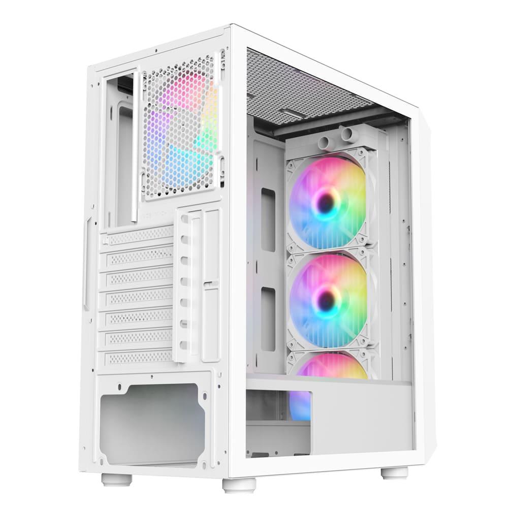 Sama 205A ATX 4x ARGB Fans Pre-Installed- White - PakByte