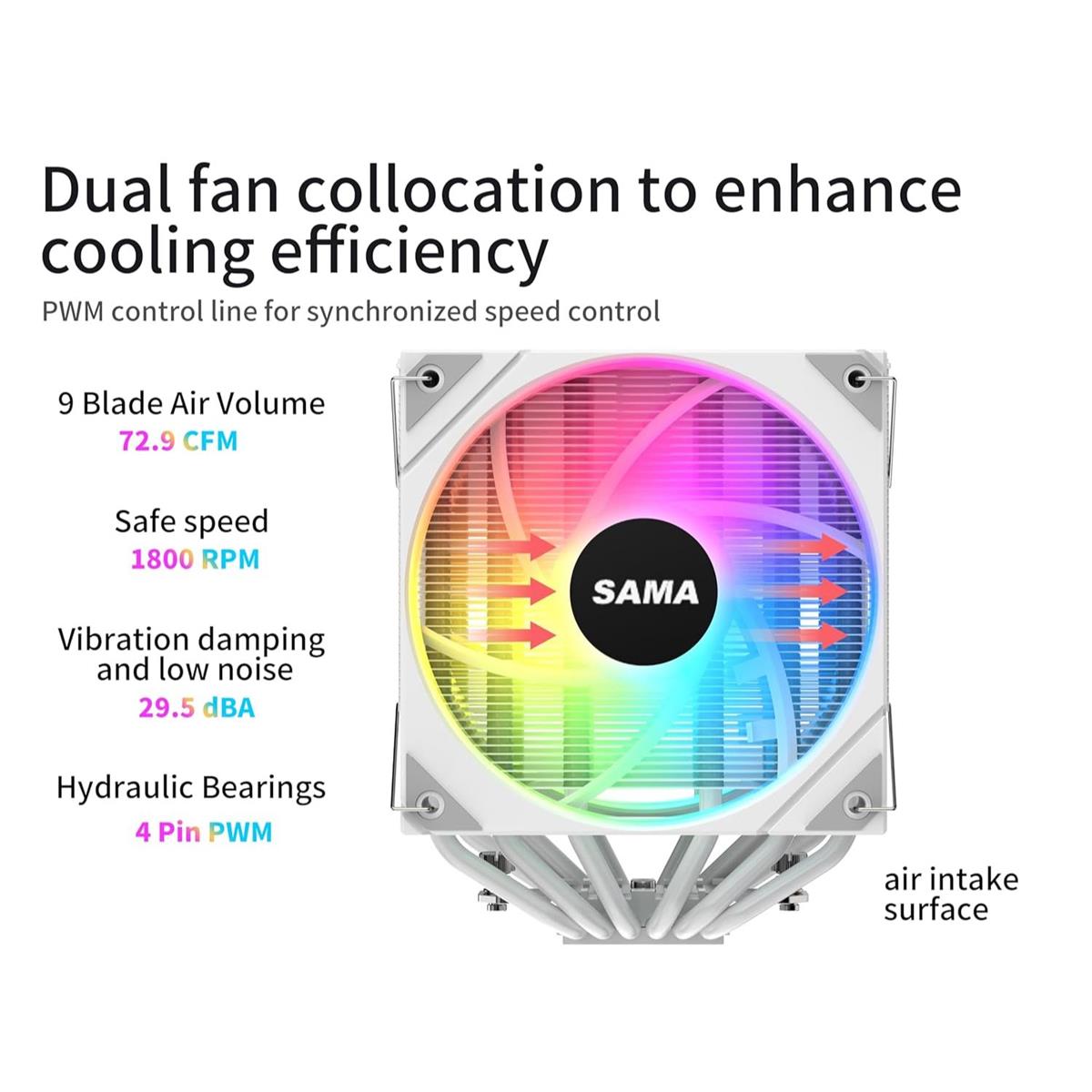 Sama 6PDW ARGB- White - PakByte