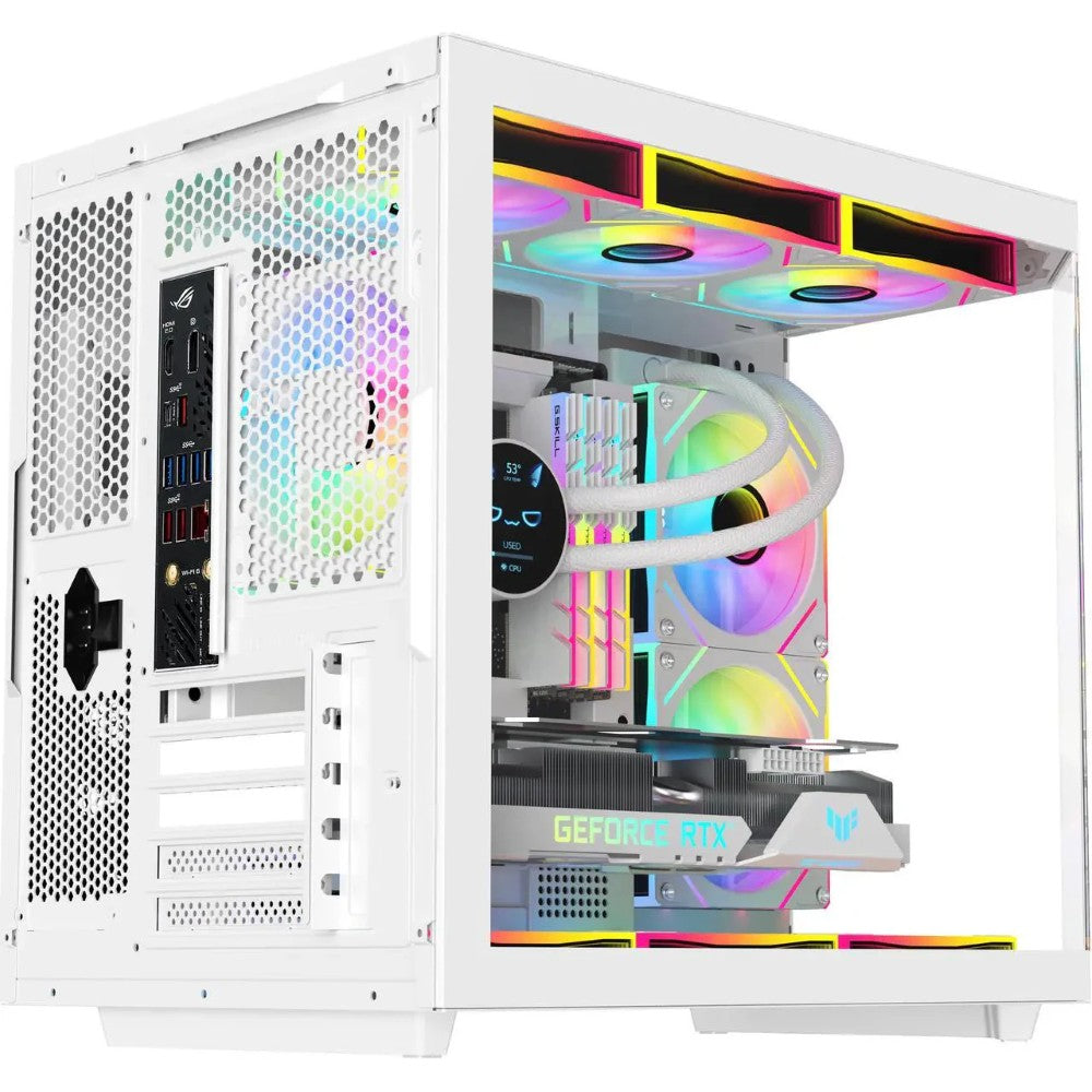 Sama Neview 2771 3x ARGB Fans Pre-Installed M-ATX Computer Case - White