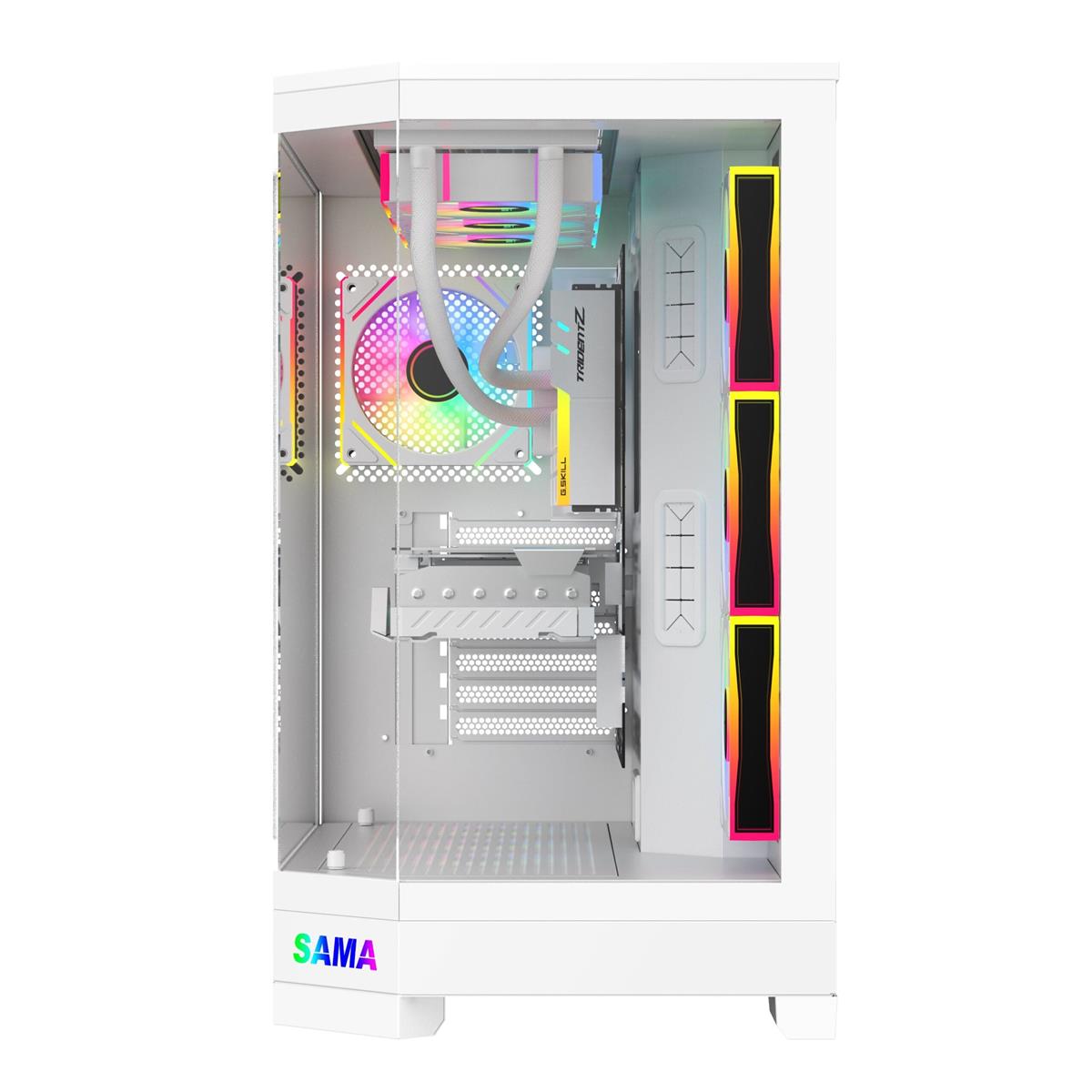 Sama Neview 3021 4x ARGB Fans Pre-Installed ATX- White - PakByte