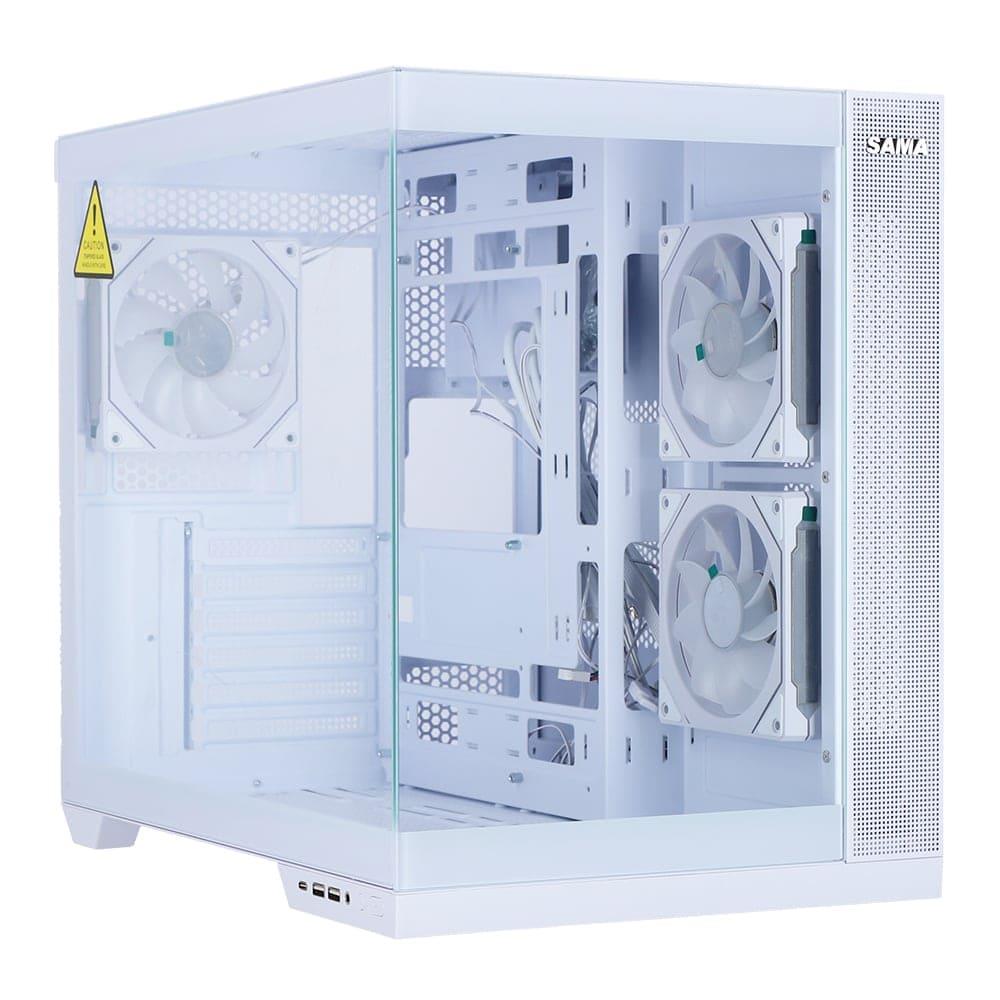 Sama Neview A721 3x ARGB Fans | BTF Support ATX- White - PakByte