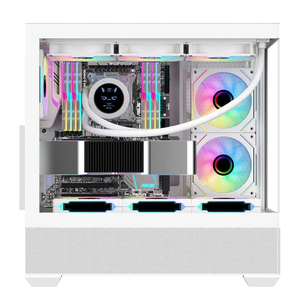 Sama SV-02 3x ARGB Fans | BTF Support ATX-White - PakByte