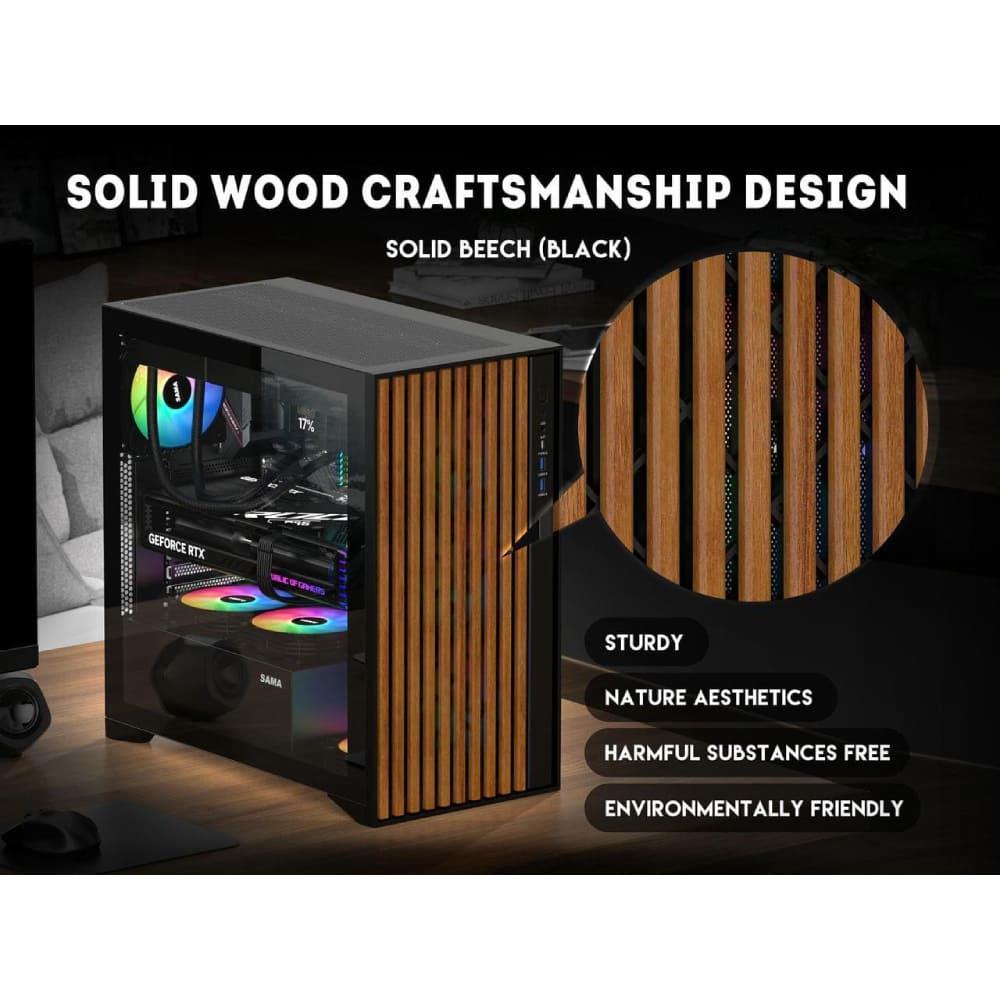 Sama V Nature 4x ARGB Fans | BTF Support ATX- Black - PakByte