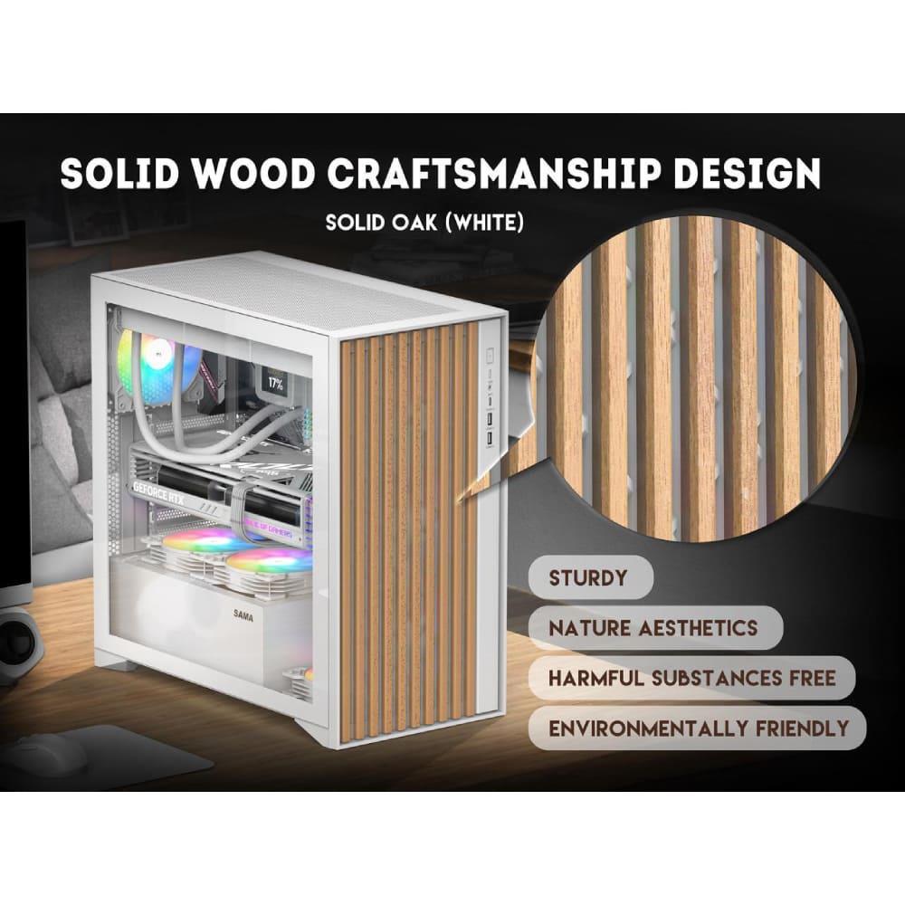 Sama V Nature 4x ARGB Fans | BTF Support ATX- White - PakByte