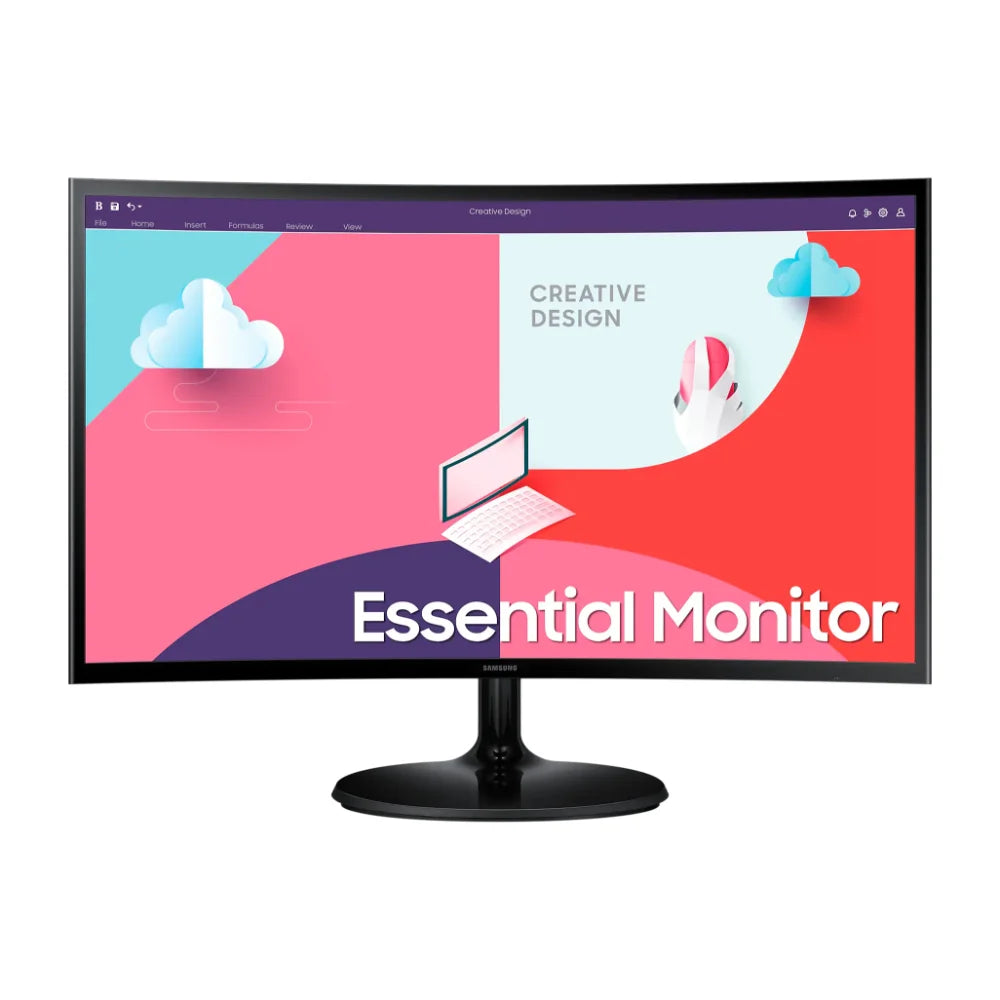 Samsung LS24C360EAMXUE S3 S36C 24″ FHD, 75Hz Curved Monitor - PakByte Computers