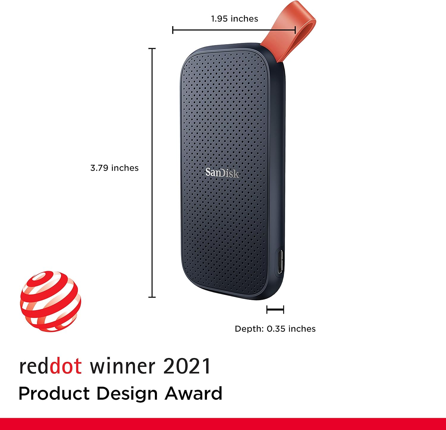SanDisk 1TB Portable SSD - Up to 800MB/s, USB-C, USB 3.2 Gen 2, Updated Firmware - External Solid State Drive - PakByte