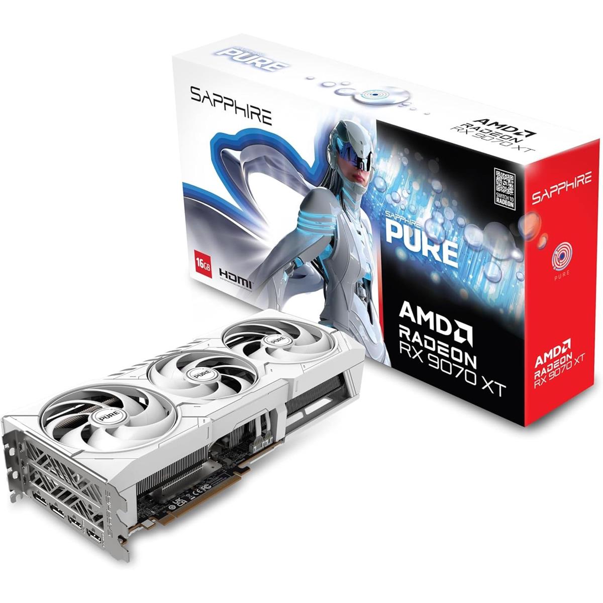 Sapphire Pure AMD Radeon RX 9070 XT Gaming OC Graphics Card with 16GB GDDR6 - PakByte Computers