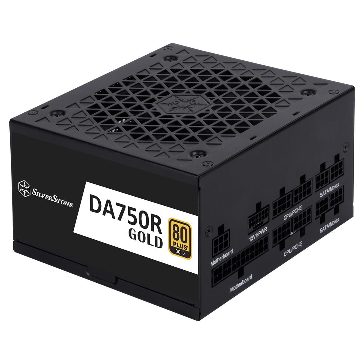 SilverStone DA750R Gold 750W PCIe 5.0 Fully Modular Power Supply - Black - PakByte Computers