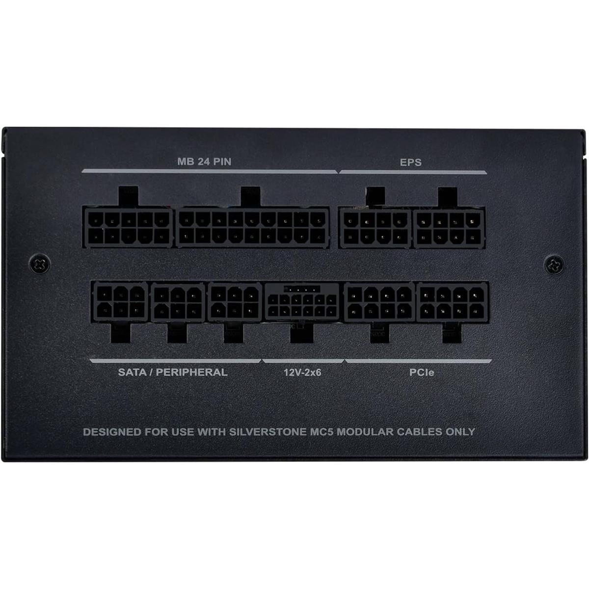 SilverStone DA850R Gold 850W PCIe 5.0 Fully Modular Power Supply - Black - PakByte Computers