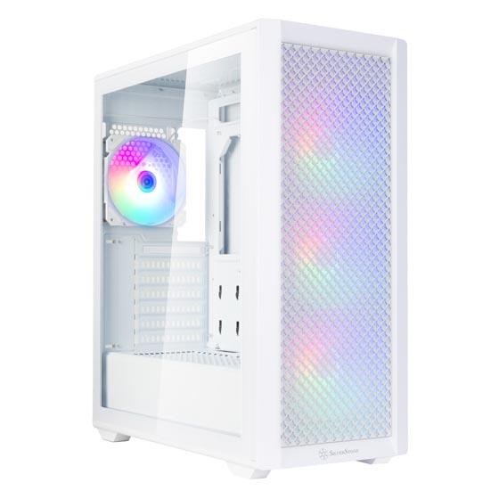 SilverStone FARA SST-515XR-BG ATX Mid-Tower Chassis (White) - PakByte