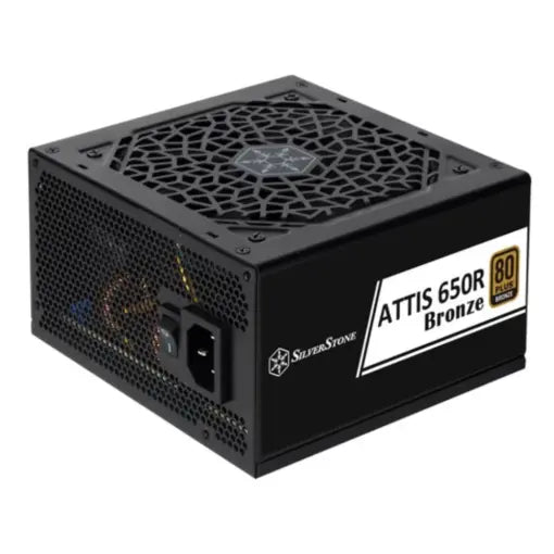 SilverStone SST-AT650R-BF-WBW ATTIS 650R 80 PLUS Bronze 650W Power Supply - Black - PakByte