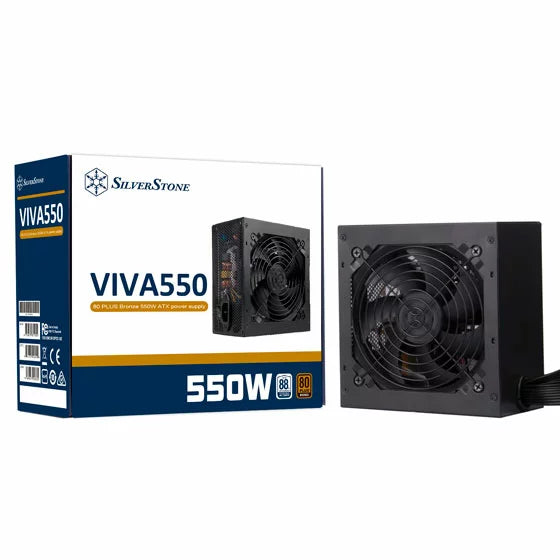 SilverStone VIVA 550 Bronze 80 PLUS Bronze 550W ATX Power Supply - PakByte