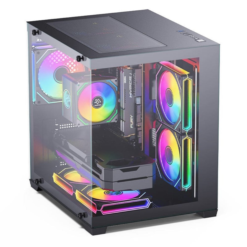Snowman CS049 Mid-Tower Gaming PC Case - Black