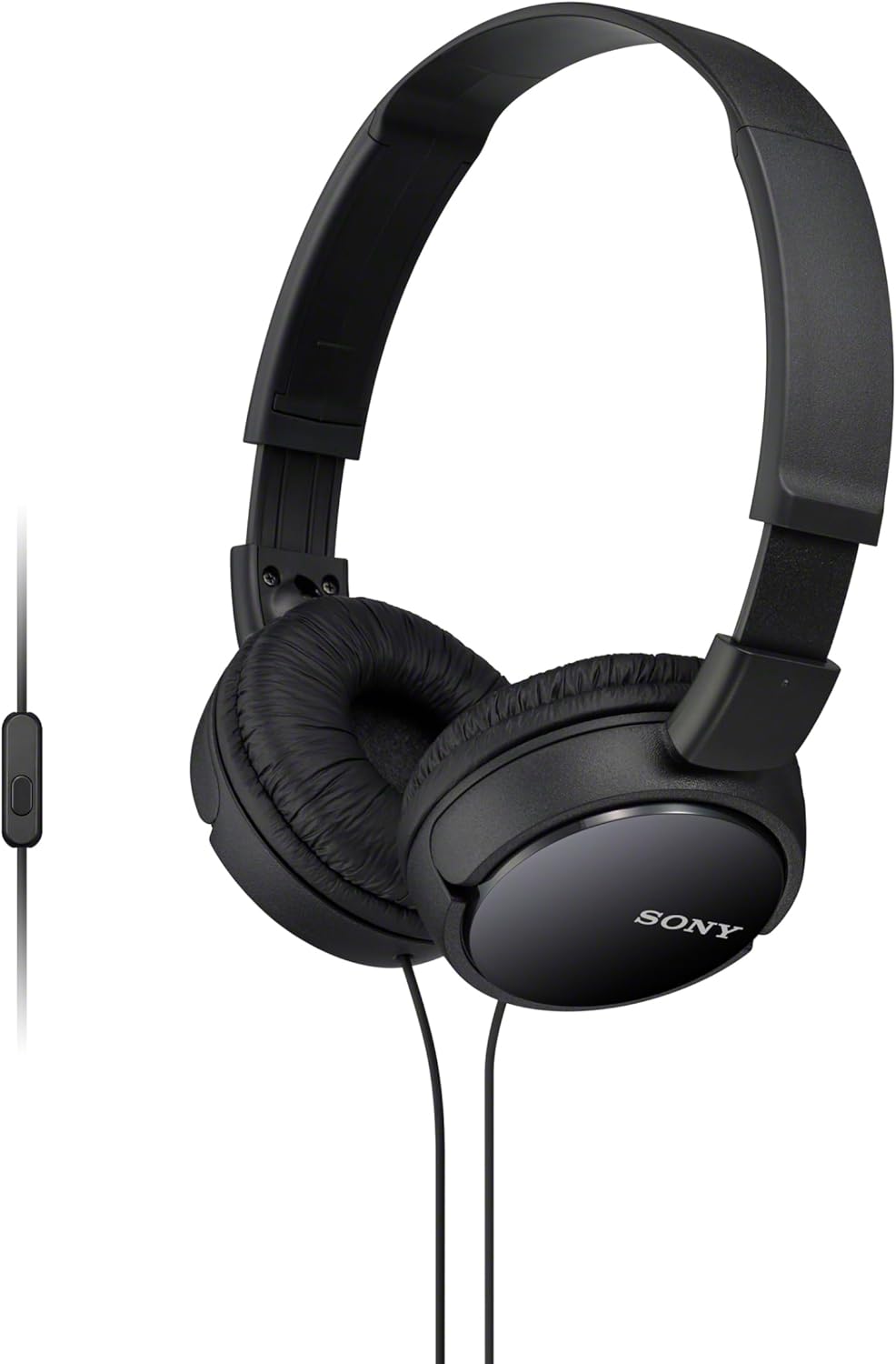 Sony ZX Series MDR-ZX110AP Wired On-Ear Headphones with Mic - Black - PakByte Computers