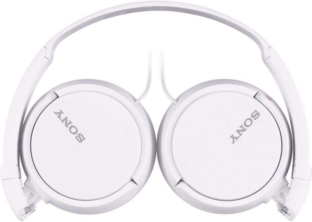 Sony ZX Series MDR-ZX110AP Wired On-Ear Headphones with Mic - White - PakByte Computers