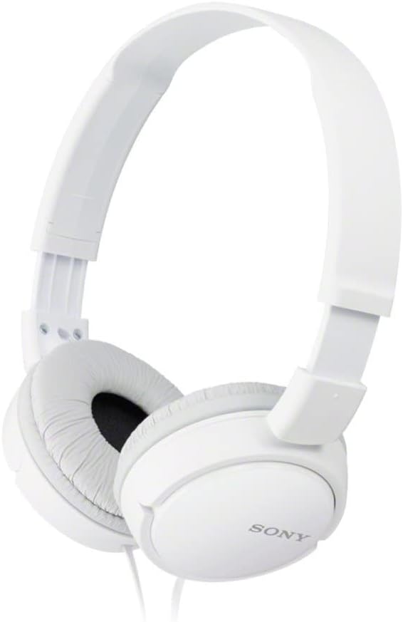 Sony ZX Series MDR-ZX110AP Wired On-Ear Headphones with Mic - White - PakByte Computers