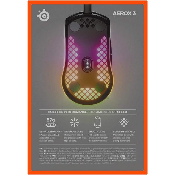 SteelSeries Aerox 3 - Super Light Gaming Mouse - 8,500 CPI TrueMove Core Optical Sensor - PakByte Computers