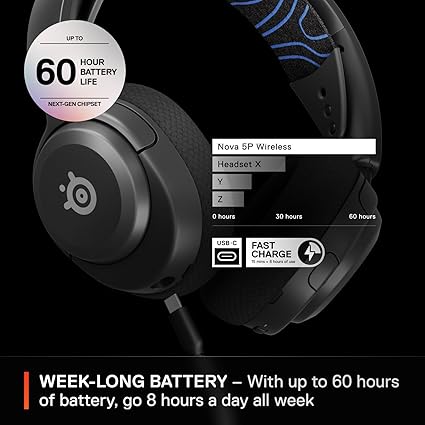 SteelSeries Arctis Nova 5P Wireless Headphone - Black - PakByte